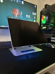 Подставка для ноутбука складная портативная DOAKT ZenX регулируемая с подсветкой и охлаждением до 17.3" Silver (P43F)