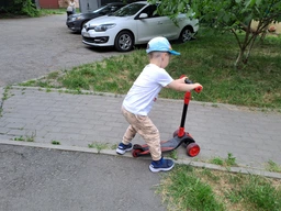 Самокат трехколесный Maraton Golf детский синий (228651433) фото от покупателей 3
