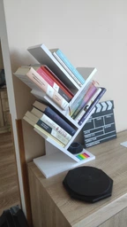 Книжкова полиця настільна у білому кольорі фото від покупців 1