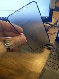 Захисне гнучке скло Matte Ceramic Glass 9D для iPhone Xr/11 із чорною рамкою