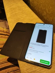 Кожаный чехол-книжка GETMAN Elegant (PU) для Motorola Edge 40 Синий фото от покупателей 5