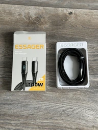 Кабель с дисплеем Essager ES-XCTT1-YDA01 Type-C to Type-C PD 100W 1m - Black фото от покупателей 1
