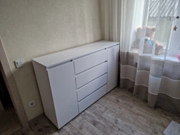 Комод Эверест КЛ-4 Лайт 140х38х93 см Дуб крафт белый фото от покупателей 6