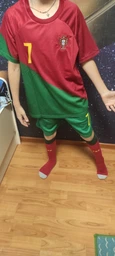 Форма футбольная детская Lion SPORT Ronaldo (Роналдо) 7 Збірна Португалії 2024, 28-150-155, зеленый-красный фото от покупателей 13