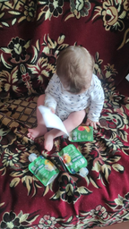 Упаковка фруктового пюре Gerber Organic з манго, персиком та кокосовим мусом для дітей з 6 місяців 80 г x 7 шт (8445290773401) фото від покупців 5