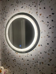 Дзеркало кругле LED (80*80*2,5см) VZ-D61 3D зовнішнє комбіноване світло