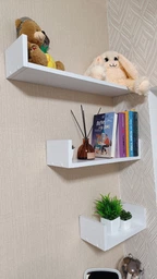 Полки навесные для книг и декора (GT0037), цвет венге фото от покупателей 7