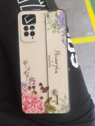 Силиконовый чехол для Xiaomi Redmi Note 12 4G с ремешком-подставкой Flowerplus