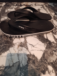 Чоловічі в'єтнамки для пляжу Crocs Jibbitz Bayaband Flip 205393-066 41-42 (M8/W10) 26 см Чорні (1914481898980)