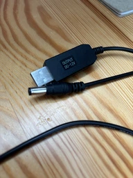 Кабель для роутера от повербанка USB-C – DC 5.5x2.1 мм 9V до 3A PD шнур питания для WiFi роутера модема маршрутизатора ONU GPON EPON медиаконвертера камеры Type-C 9В кабель от powerbank для интернета без света 1м + переходник 3.5×1.5 мм (CDC09) фото от покупателей 2