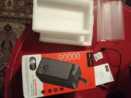 Зовнішній портативний акумулятор Павербанк HOCO J123C Element 60000mAh 22.5W 3USB/Type-C/Lightning зі швидкою зарядкою QC3.0+PD3.0 Black фото від покупців 4