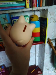 Копилка свинка бежевая (пластиковая) Piggly bank фото от покупателей 2