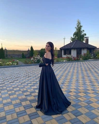 Перчатки атласные высокие черные