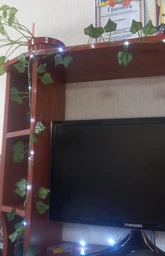 Искусственная Гирлянда Ветка Лианы С Led Подсветкой На Батарейках 2м | Белый свет фото от покупателей 1