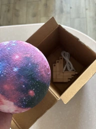 Светильник ночник Луна 3 D Moon Light RGB аккумуляторный 14 см с пультом Цветной