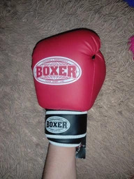 Перчатки боксерские Boxer 12 oz кожвинил 0.6 мм Черные (2024-01BLK) фото от покупателей 3