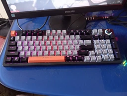 Клавіатура ігрова механічна XTRIKE ME GK-987 UA 96кн RGB USB чорно-сіра (GK-987GGRUA) фото від покупців 1