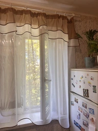 Кухонна гардина VR-Textil № 036к арка білий з жовтим 280х170 см (52-0510) фото від покупців 1