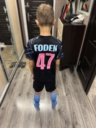 Футбольна форма Lion SPORT Manchester City FODEN (Манчестер Сіті Філ Фоден) розмір 26 на зріст 140-148 см, вік 10-12 років темно-синій-рожевий фото від покупців 2
