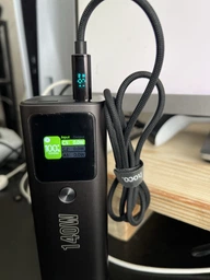 Кабель HOCO U125 Benefit 100W charging data cable with display Type-C to Type-C 2.4 А 1.2m Чорний