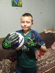 Вратарские профессиональные детские перчатки FOOTBALL MASTERS JANUS размер №7 на 10-13 лет черно-желтые (JAN-07-Y) фото от покупателей 12