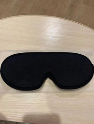 3D-маска на очі жіноча й чоловіча для сну та відпочинку, м'яка пов'язка 24 × 10.5 см (чорна) фото від покупців 1