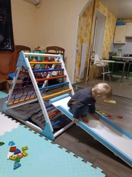 Треугольник пиклера SportBaby с сеткой и горка от 2 месяцев 80 см