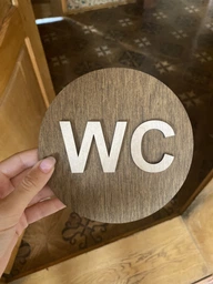 Табличка wc 15x15cм 3мм
