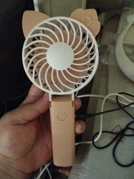Портативный ручной вентилятор handy mini fan с аккумулятором 18650, черный со складной ручкой фото от покупателей 18