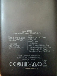 УМБ Trust Redoh XXL Fast Power Bank 50000 mAh Black (TR25196) фото от покупателей 1