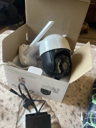 Уличная IP камера 360° 6MP видеонаблюдения поворотная WiFi с микрофоном, ночной съёмкой, датчиком движения (белая) фото от покупателей 5