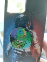 Попсокет (Popsockets) держатель для смартфона Леон Браул Старс (Leon Brawl Stars) (8754-1015-WT) Белый