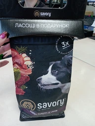 Промо набір для собак Savory Medium Breed 1 кг + ласощі (2700000024560) фото від покупців 2
