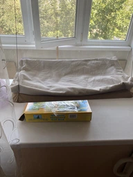 Підвісна лежанка гамак для кішок на вікно Лежанка підвісна на вікно з великими присосками Sunny Seat Mounted Cat Bed фото від покупців 3