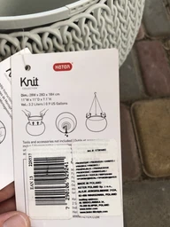 Подвесной горшок с кашпо для цветов Keter 9,4 л. Cozies M с цепочкой, фиолетовый 7290106929890
