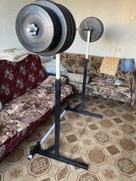 Стойки под штангу 40х40 мм А005 Черно-белые Hardcore GYM фото от покупателей 2