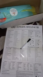 100 первых продуктов планер картонный без магнита минни 30 х 40 см + маркер фото от покупателей 2
