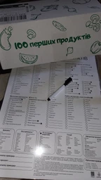 100 первых продуктов планер картонный без магнита минни 30 х 40 см + маркер фото от покупателей 1
