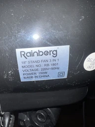 Вентилятор напольный Rаinberg RB-1801 трансформер 3в1 для охлаждения дома, рабочего места, офиса, кухни, дачи