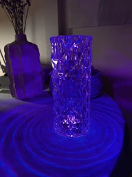 Настільна лампа нічник Роза з пультом RGB Crystal Rose фото от покупателей 6