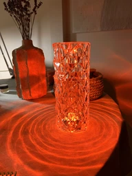 Настільна лампа нічник Роза з пультом RGB Crystal Rose фото от покупателей 5