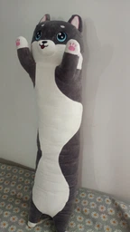 Мягкая игрушка обнимашка Кот батон 90 см My Kigu Серый (9009) фото от покупателей 2