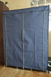 Складной каркасный тканевый текстильный шкаф на 3 секции Storage Wardrobe 88130 Синий (N-14) фото от покупателей 17
