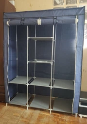 Складной каркасный тканевый текстильный шкаф на 3 секции Storage Wardrobe 88130 Синий (N-14) фото от покупателей 16