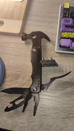 Мультифункциональный инструмент Multitool Claw Hammer 21в1 – многофункциональный мультитул с молотком и гвоздодером (чёрный) фото от покупателей 1