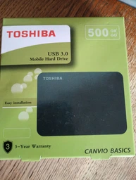 Комплект Зовнішній Жорсткий диск Toshiba Canvio Basics A3 500GB USB Портативний HDD накопичувач Black + захисний кейс для ноутбука ПК Зберігання даних Windows Mac OS OTG Android 500 гб АРТ: C500