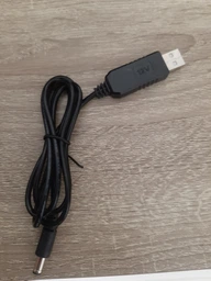 Кабель питания для роутера от повербанка с преобразователем на 12V, переходник USB - DC 2.1(2.5)x5.5мм, с 5V до 12V (кабель для WI-FI 12В), 1м