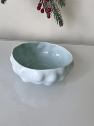 Фарфоровая тарелка глубокая "хмарка" Zguro ceramics, лаванда, 450 мл