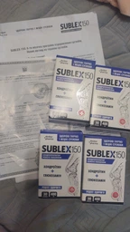 Хондропротектор SUBLEX-150 (САБЛЕКС-150), Хондроитин + Глюкозамин, 240 капсул, новая формула для суставов, костей и связок от Denkerpharma фото от покупателей 1