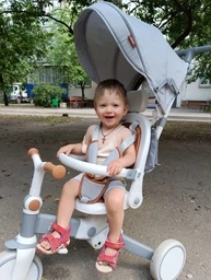 Велосипед триколісний 3 в 1 Caretero Faro Сірий фото від покупців 9